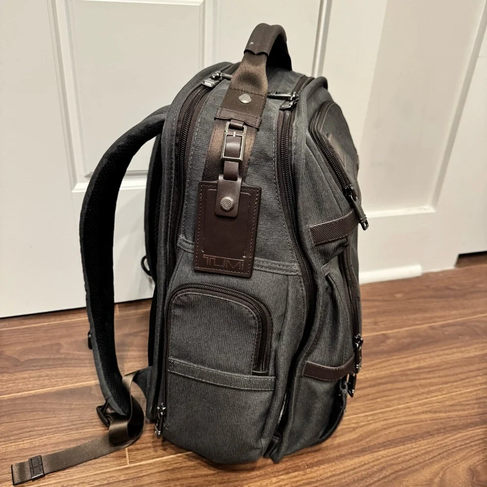 TUMI Gray and Brown Backpack - Picture 8 of 13